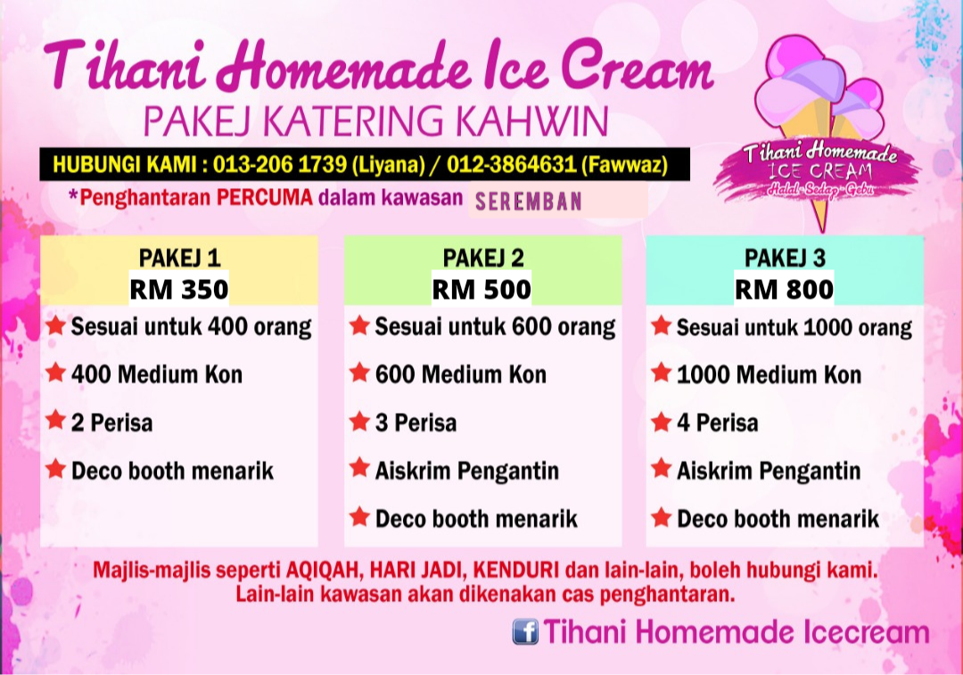 harga katering aiskrim seremban
