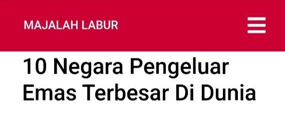 Negara pengeluar emas